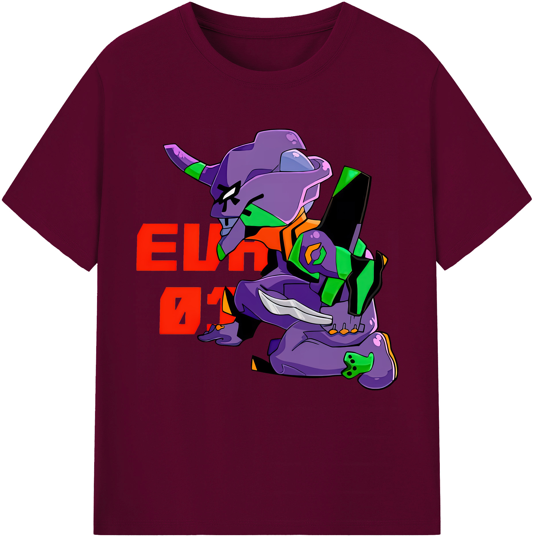 （画像用） EVA 新世紀エヴァンゲリオン レディースカジュアルプリントTシャツ（綿100％）